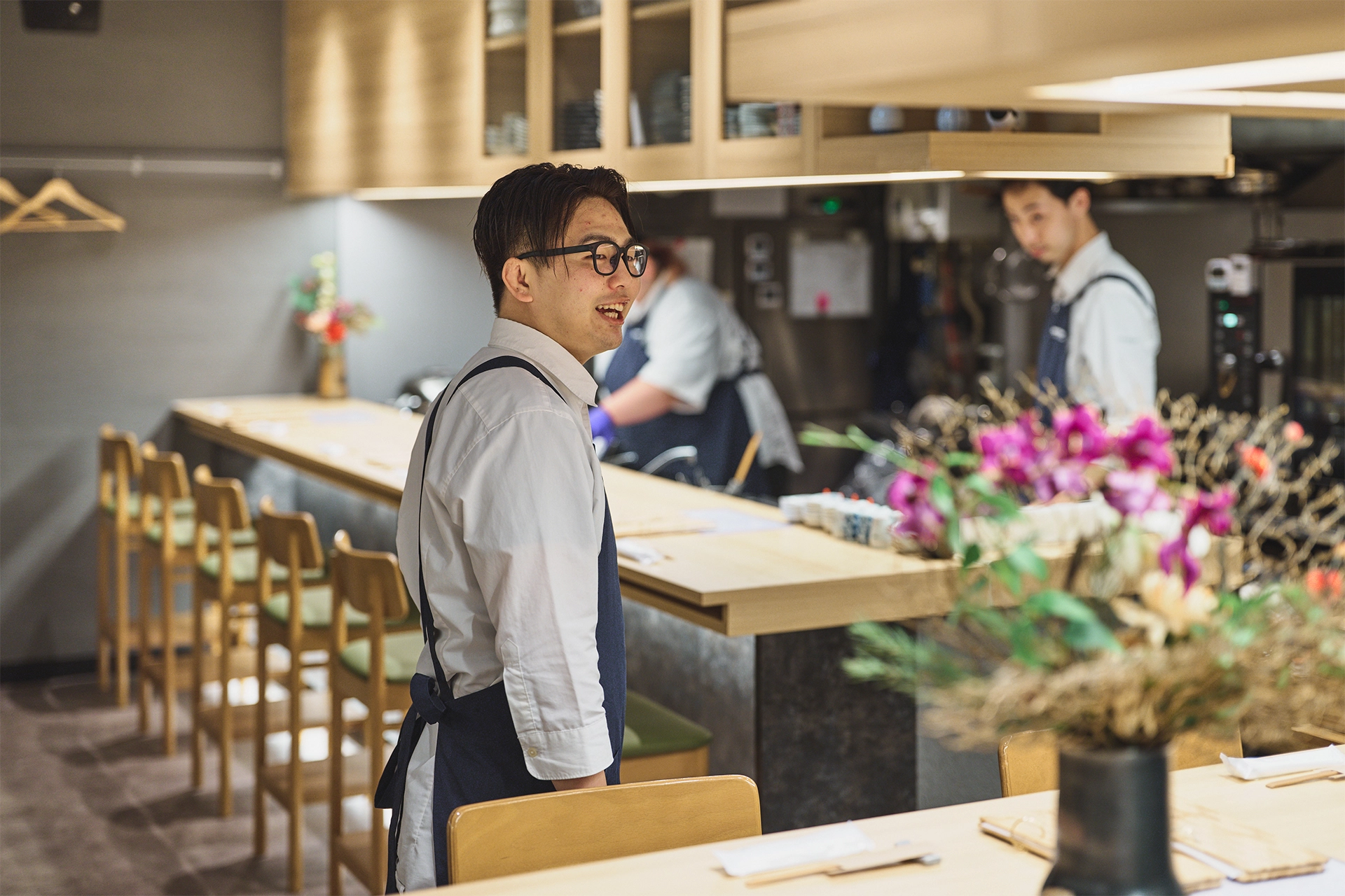 笑顔・店内の様子
